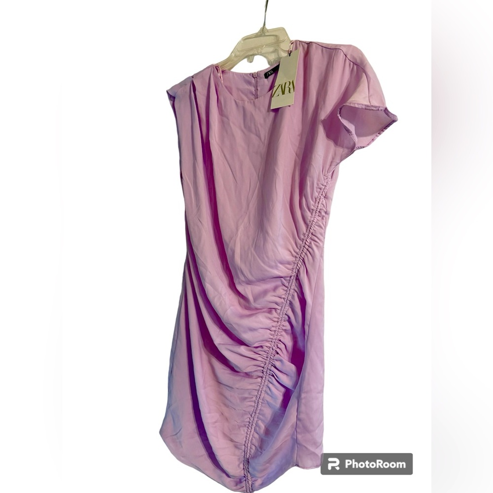 Zara mauve colored mini dress. Zipper up back.Fits like a size s.